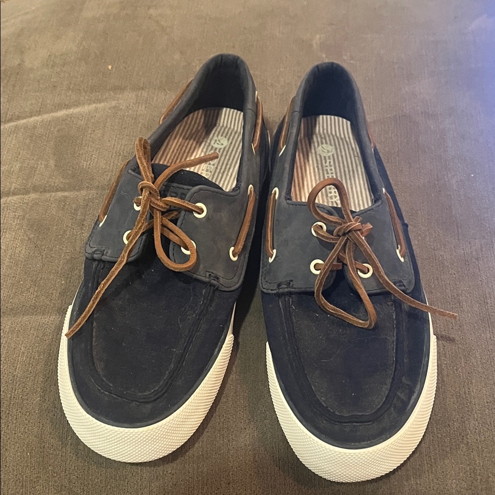 Sperry Men's Top-Sider Bahama Leather & Linen Navy - New